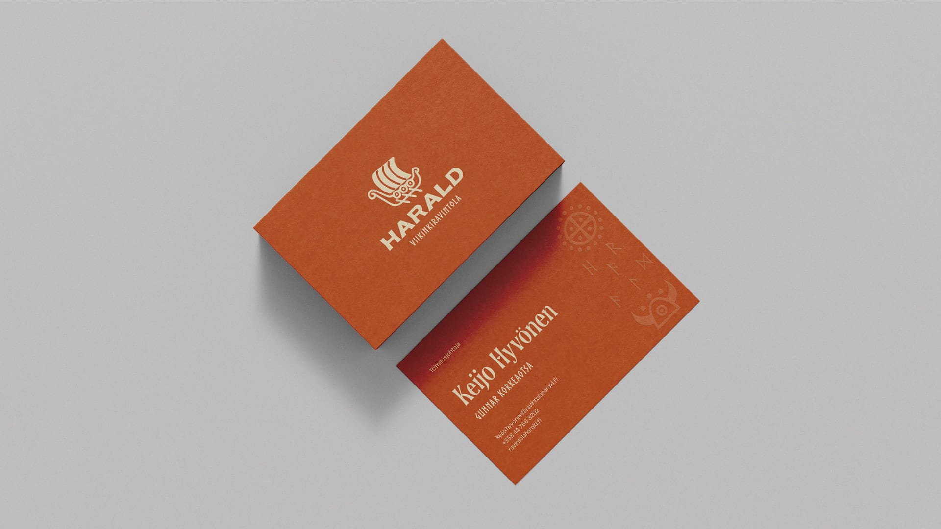 Viikinkiravintola Harald käyntikortit