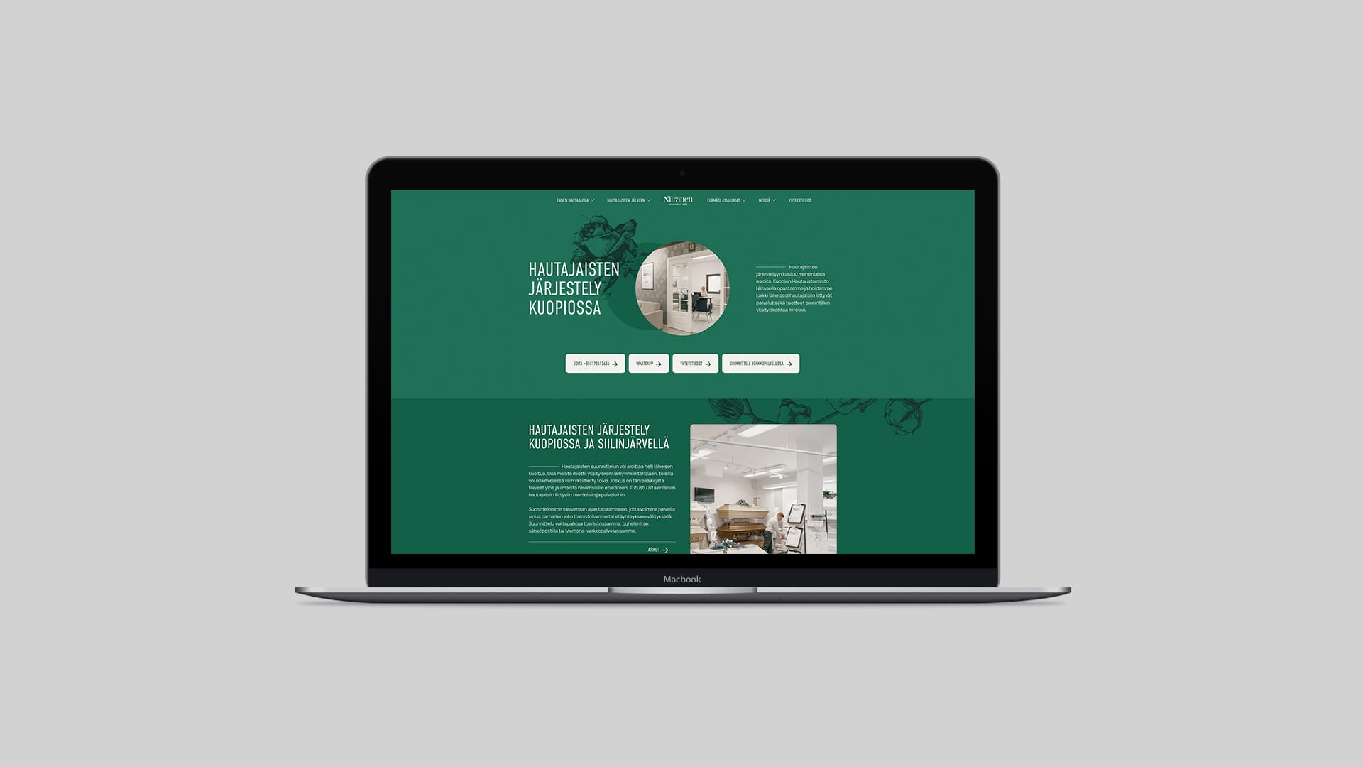 Verkkosivu-uudistus selkeytti Kuopion Hautaustoimisto Niirasen palvelupolkua ja kasvatti liiketoimintaa