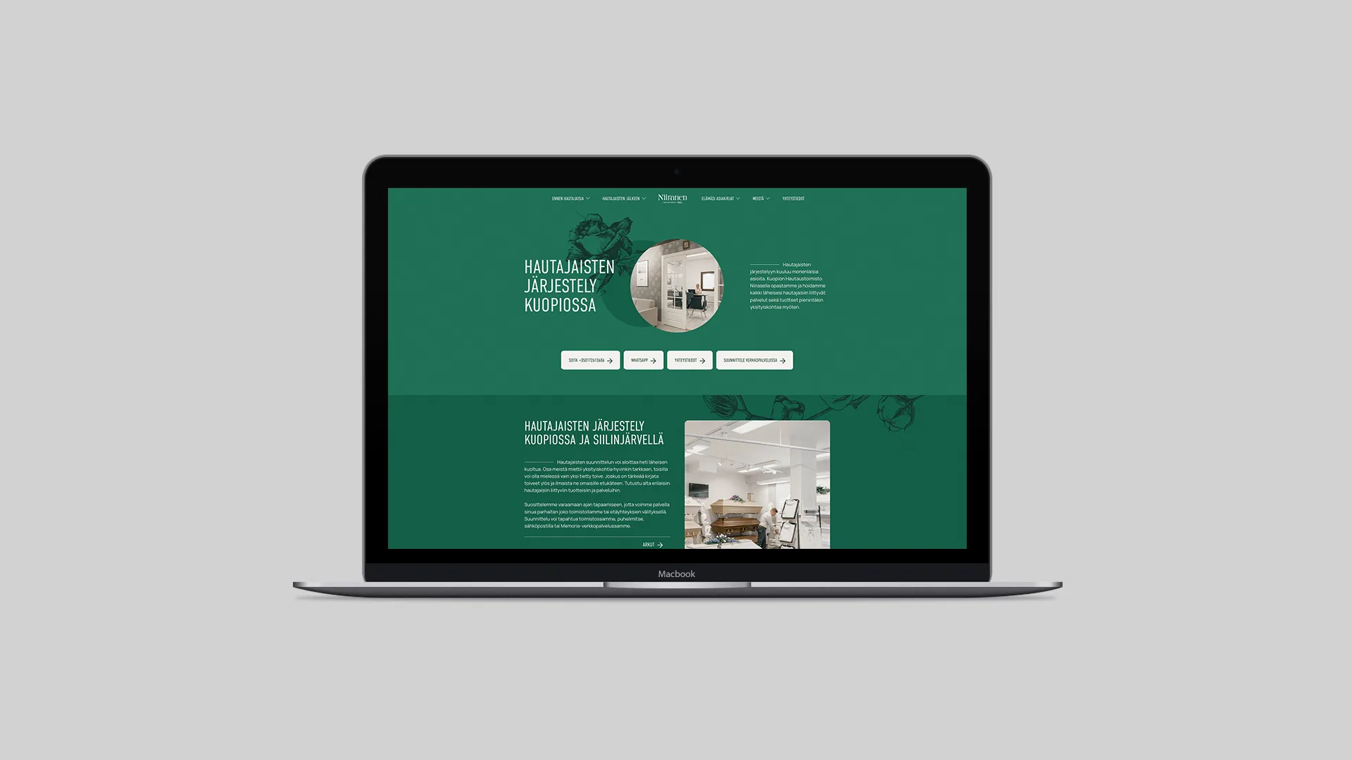 Verkkosivu-uudistus selkeytti Kuopion Hautaustoimisto Niirasen palvelupolkua ja kasvatti liiketoimintaa