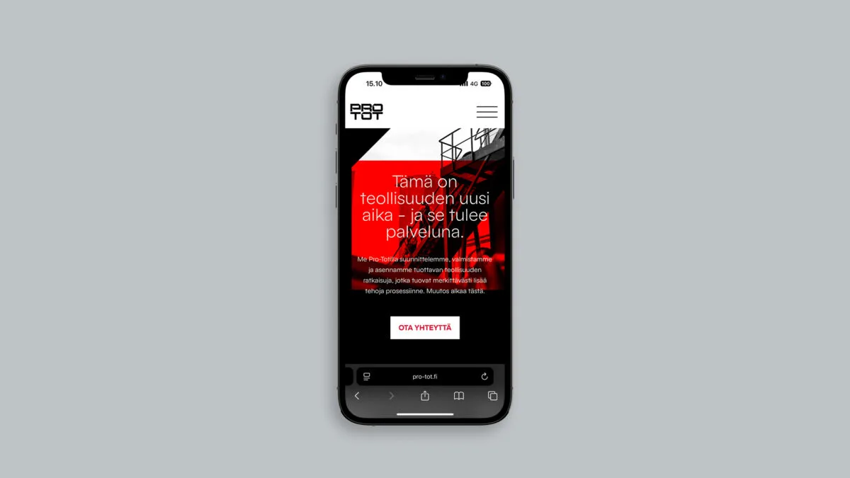 Pro-Tot mobiili, etusivu